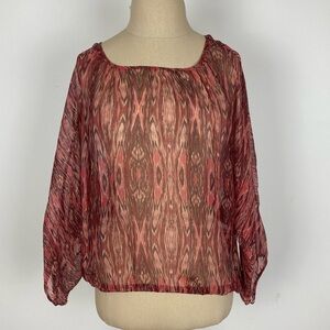 Ella Moss Sheer Top L